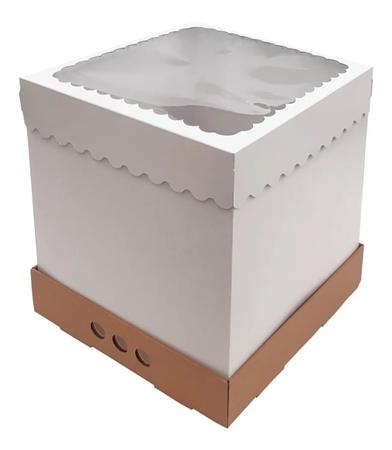 Caja Para Torta/Desayuno Apilable (Con Visor) – 24x24x12 – Sweet