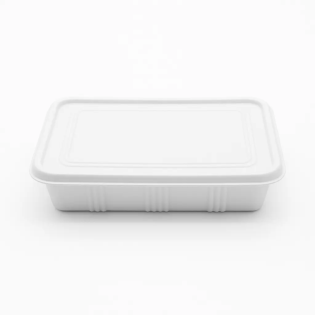 Bandejas biodegradables fecula de maiz c/tapa - medidas varias -