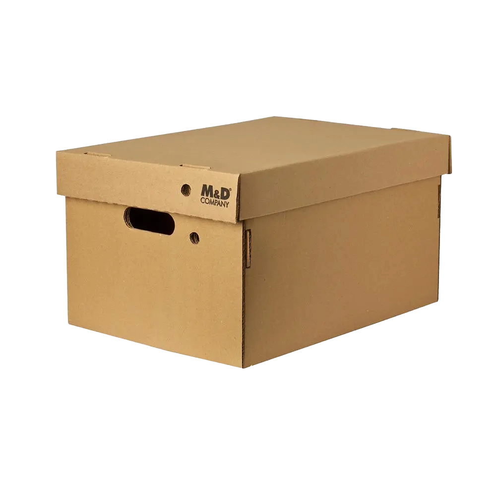 Caja archivo de cartón americana  m&d 42x32x25cm.