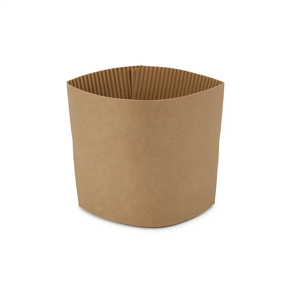 Collarin microcorrugado para vaso café polipapel x100 u.