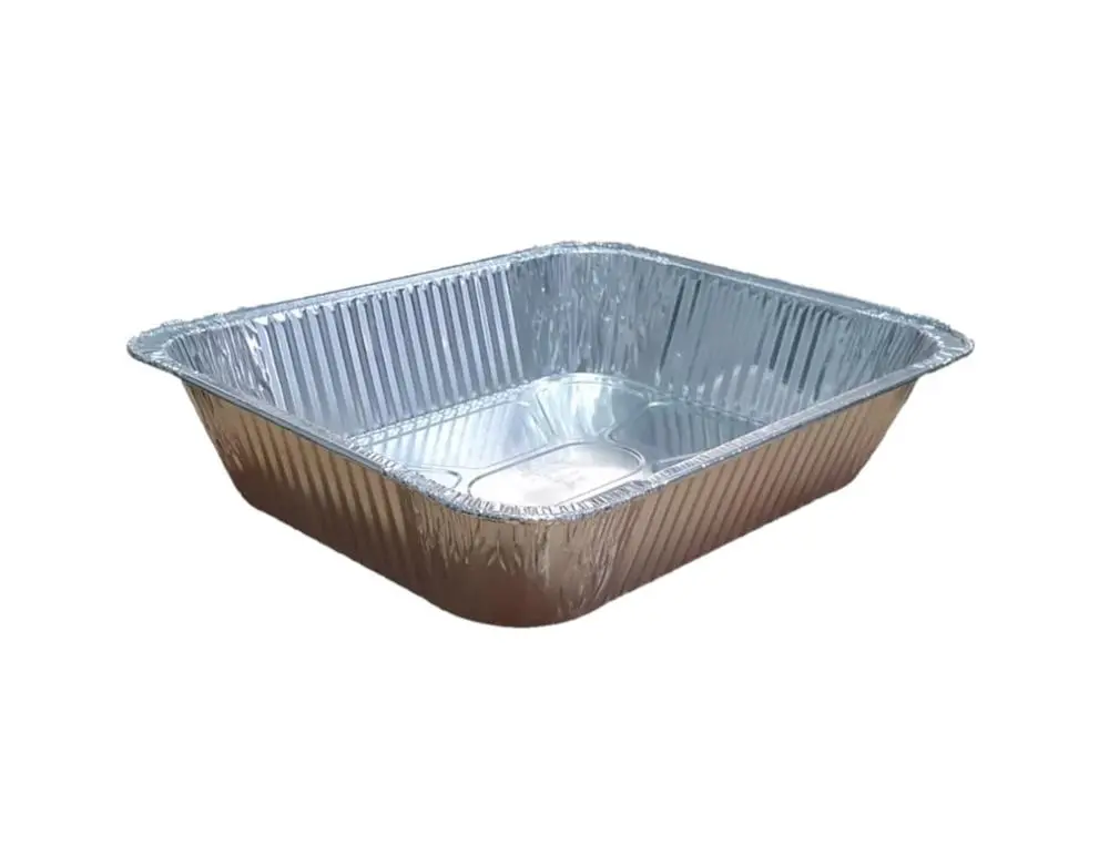 Bandeja de aluminio rectangular 4000cc / 136oz