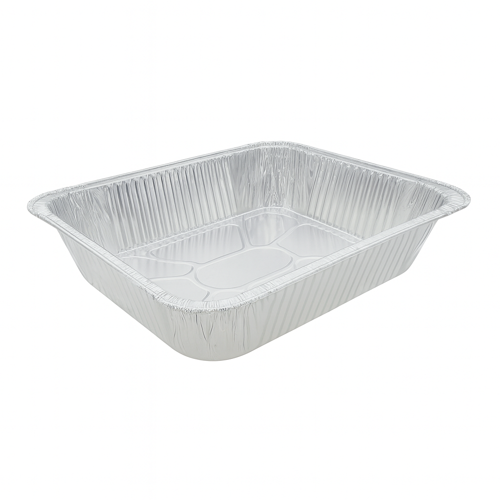 Bandeja de aluminio rectangular 4000cc / 136oz