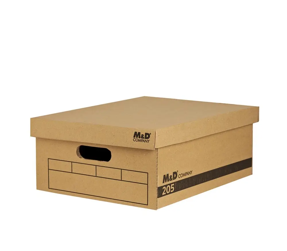 Caja archivo de cartón americana baja m&d reforzada 40x31x17cm