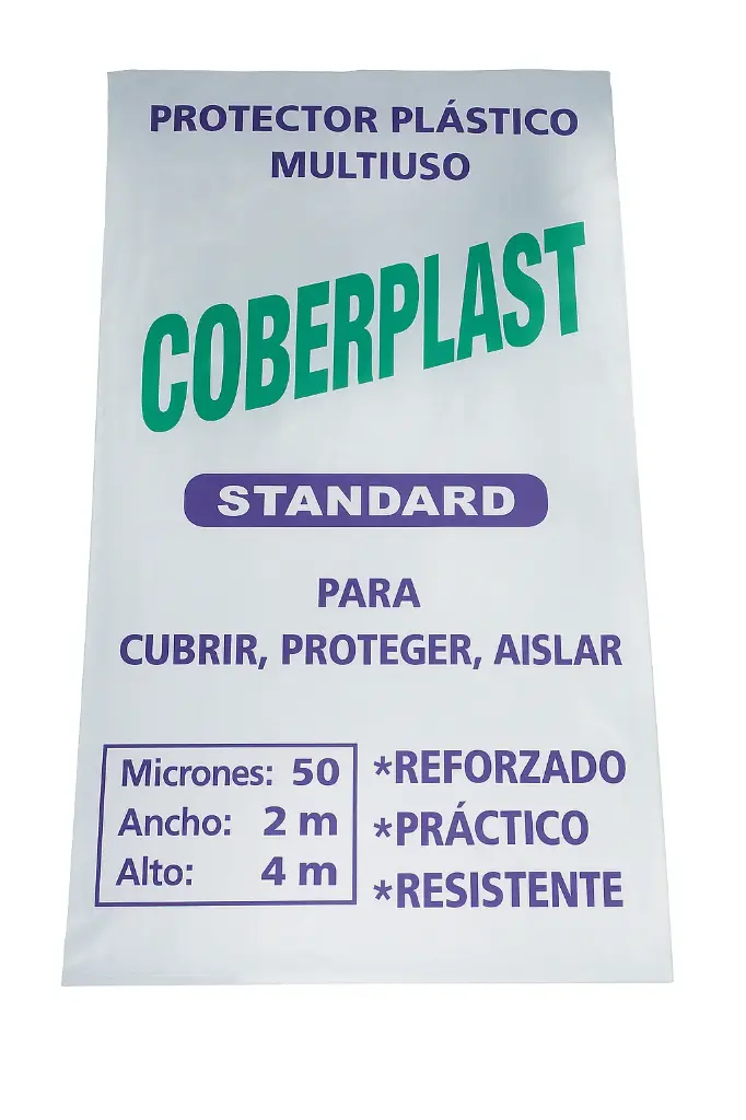 Cobertor plástico multiuso transparente 2x4 m 50 micrones obras pintor
