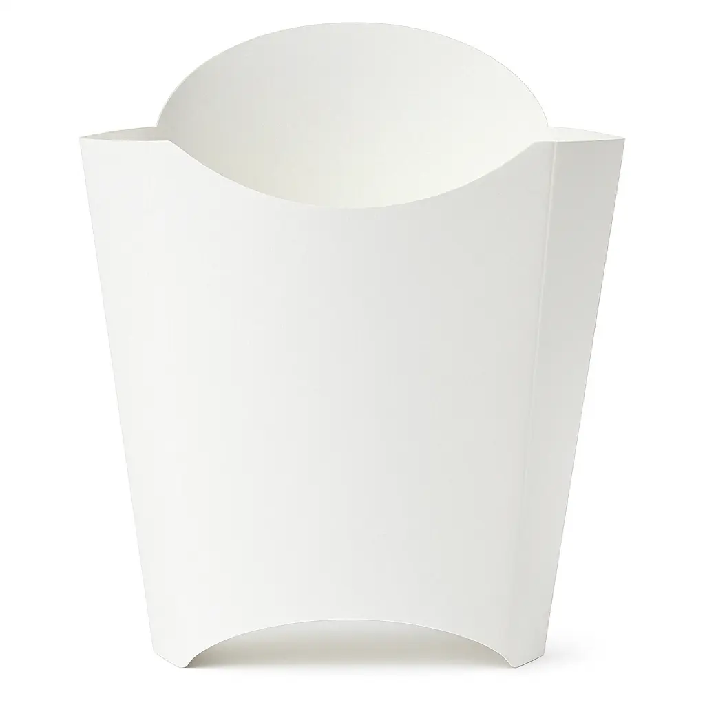 Estuche para papas fritas cartulina blanco x200 u.
