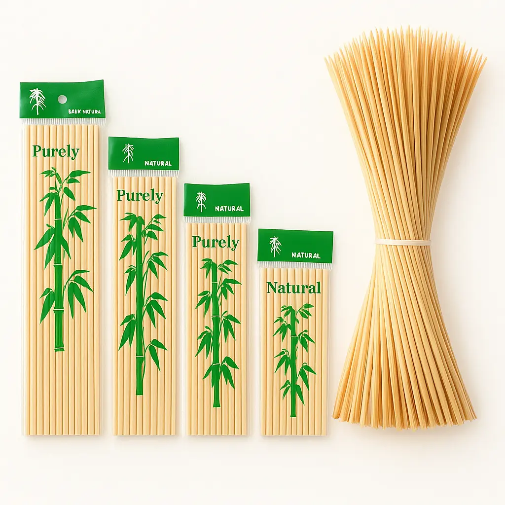 Palitos brochette de bambú x100 u. - medidas varias -