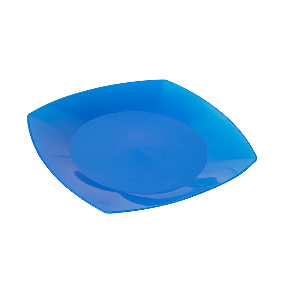 Platos plasticos Koval reutilizables x10 u. - colores y medidas variados -