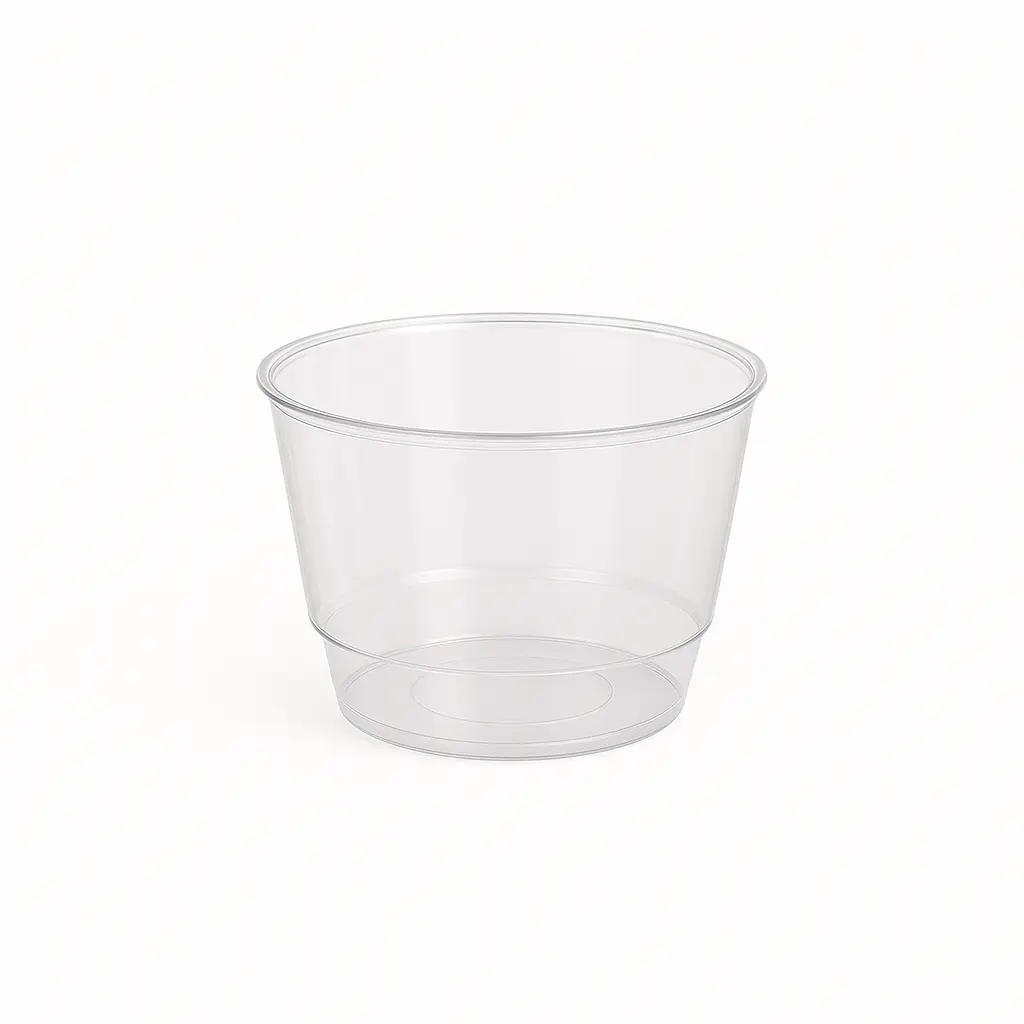 Potes vasos plasticos cristal ps 125cc