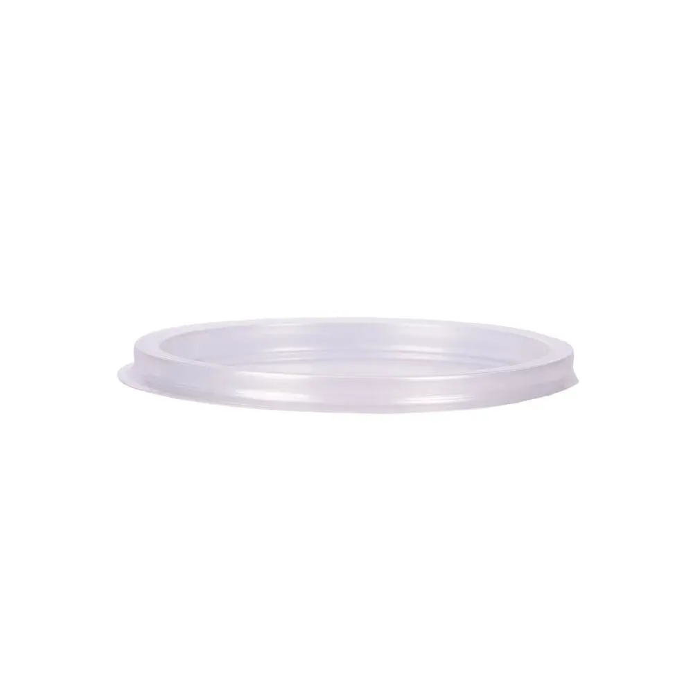 Tapas para potes vasos plasticos cristal 125cc