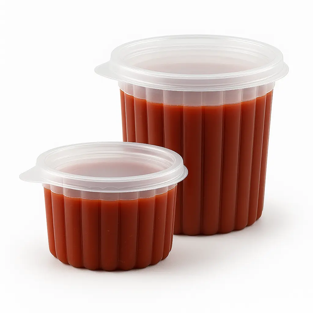 Potes plasticos microondas Cotnyl estriado - medidas varias -