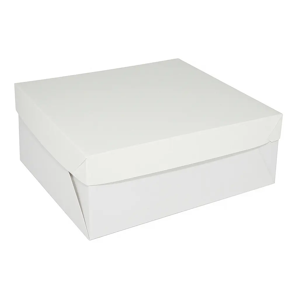 Caja para torta blanca rectangular 40x33x12,5cm 3kg