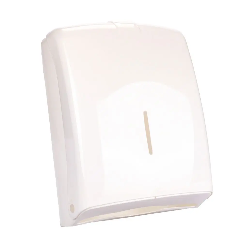 Dispenser plástico para toallas de papel intercaladas con visor