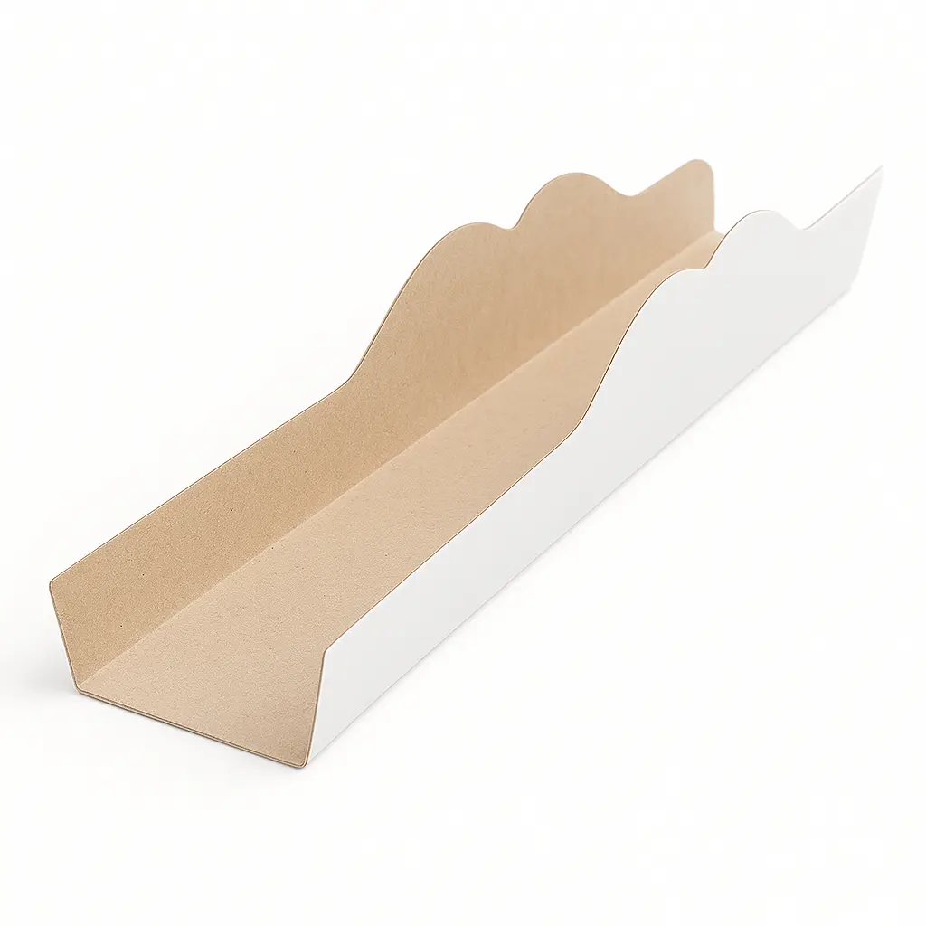 Porta panchos de cartón blanco x500 u.