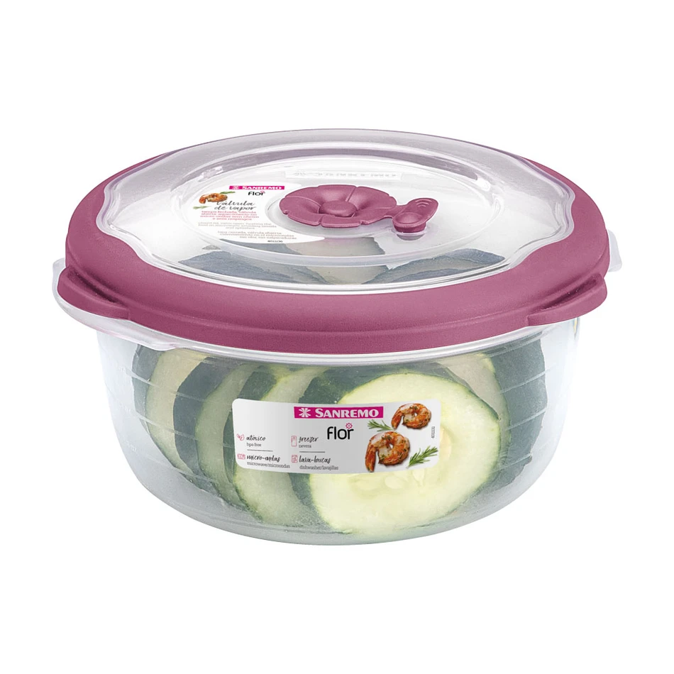 Contenedores herméticos Sanremo Flor redondos - medidas varias -