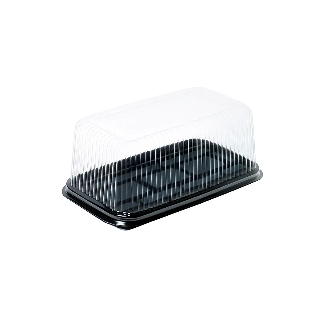 Tortera plastica porta torta rectangular con tapa - medidas varias -