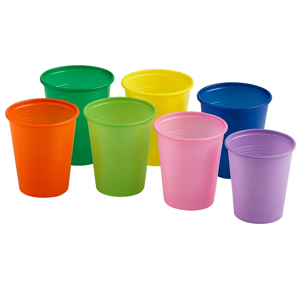 Vasos plasticos festacolor 180cc x50 u. - colores varios -