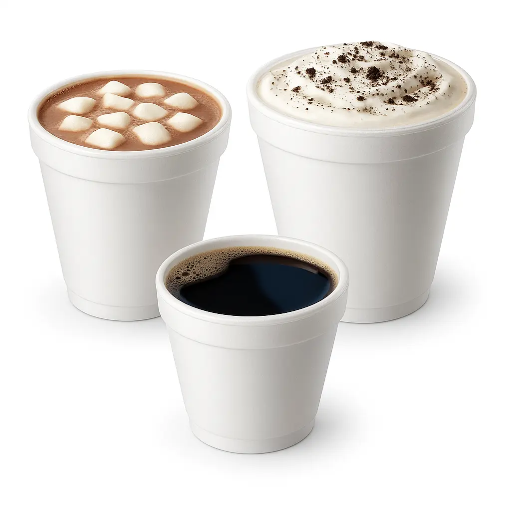 Vaso termico descartable telgopor Enpolex x 100 u. - medidas varias -