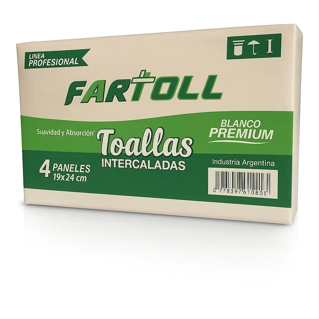 Toalla intercalada blanca 4 pliegos x 1800gr