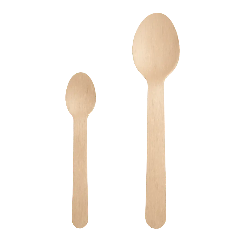 Cucharas ecológicas de bamboo x25 u. - medidas varias -