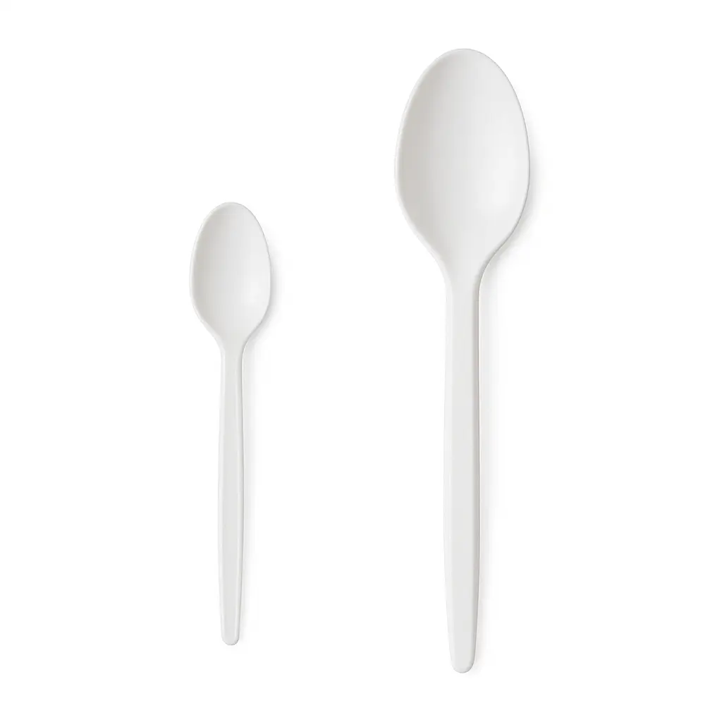 Cucharas plasticas blancas descartables tami x100 u. - medidas varias -