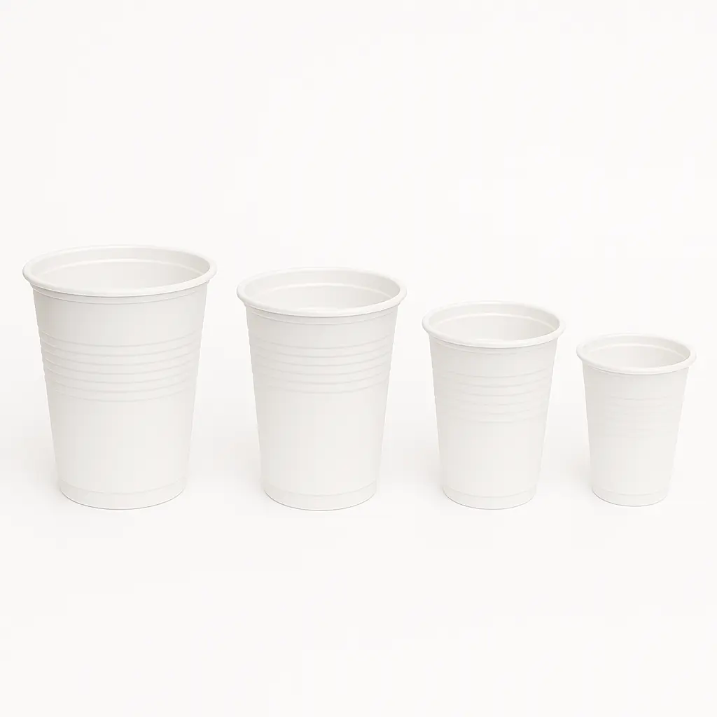 Vasos biodegradables fecula de maíz - medidas varias -