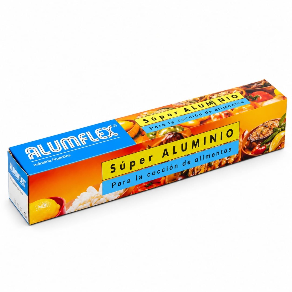 Rollo papel de aluminio 40cm. 18 micrones x5 metros