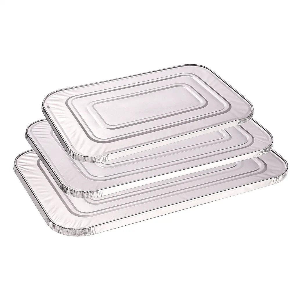 Tapas para bandejas de aluminio descartable - medidas varias -