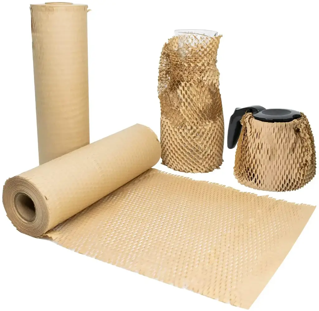 Bobina Ecored para embalaje kraft 48cm panal biodegradable