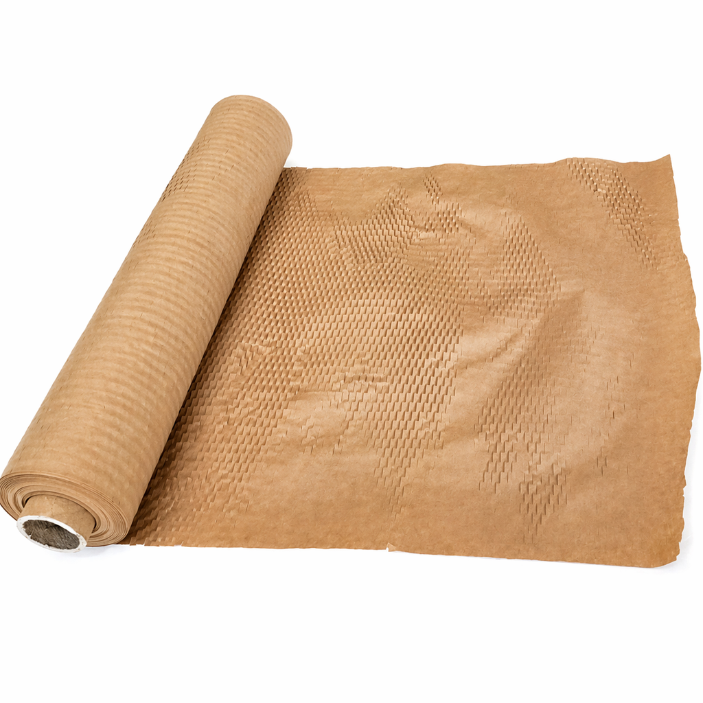 Bobina Ecored para embalaje kraft 48cm panal biodegradable