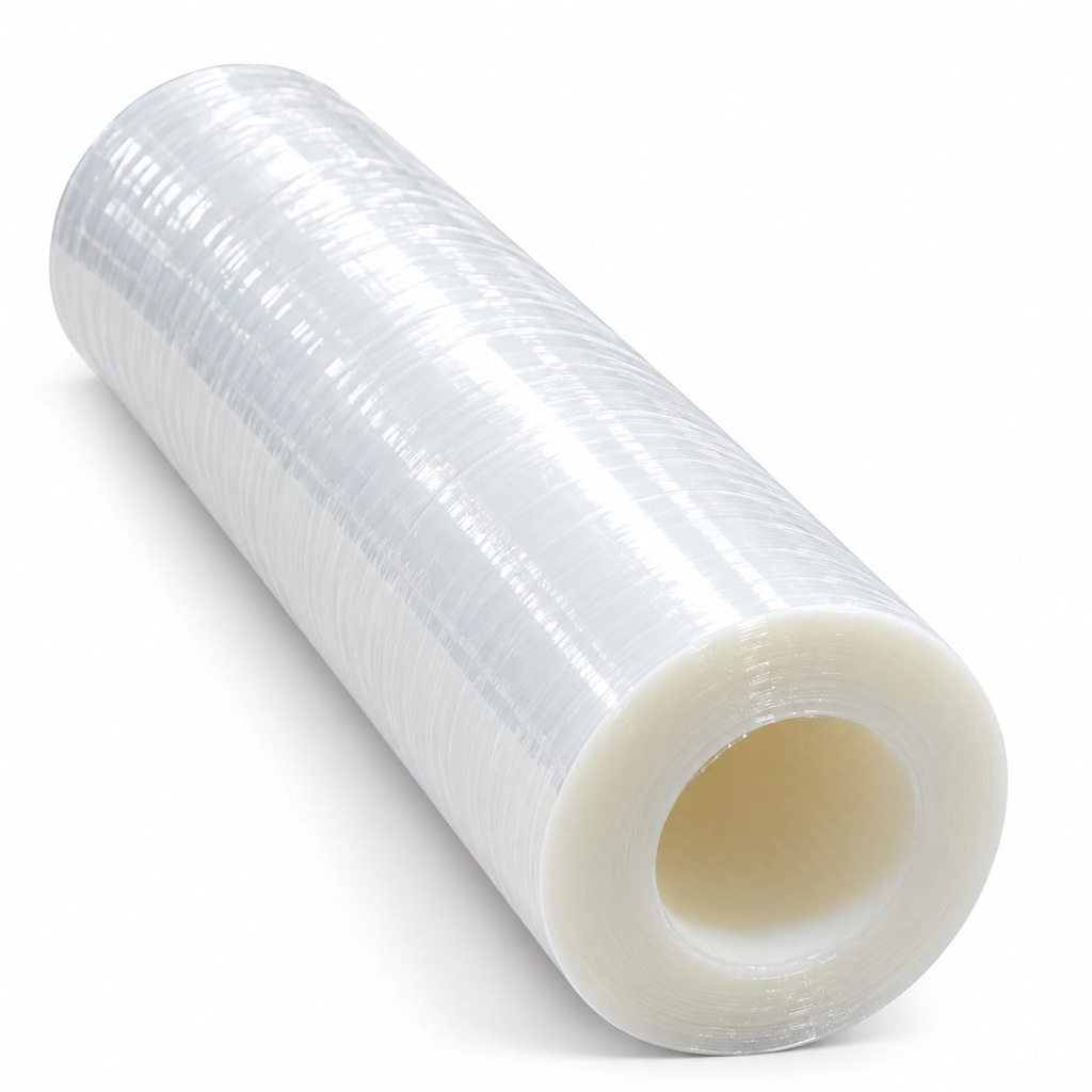 Film stretch para embalaje virgen Coreless 50cm x4,4kg - Negro o Cristal -
