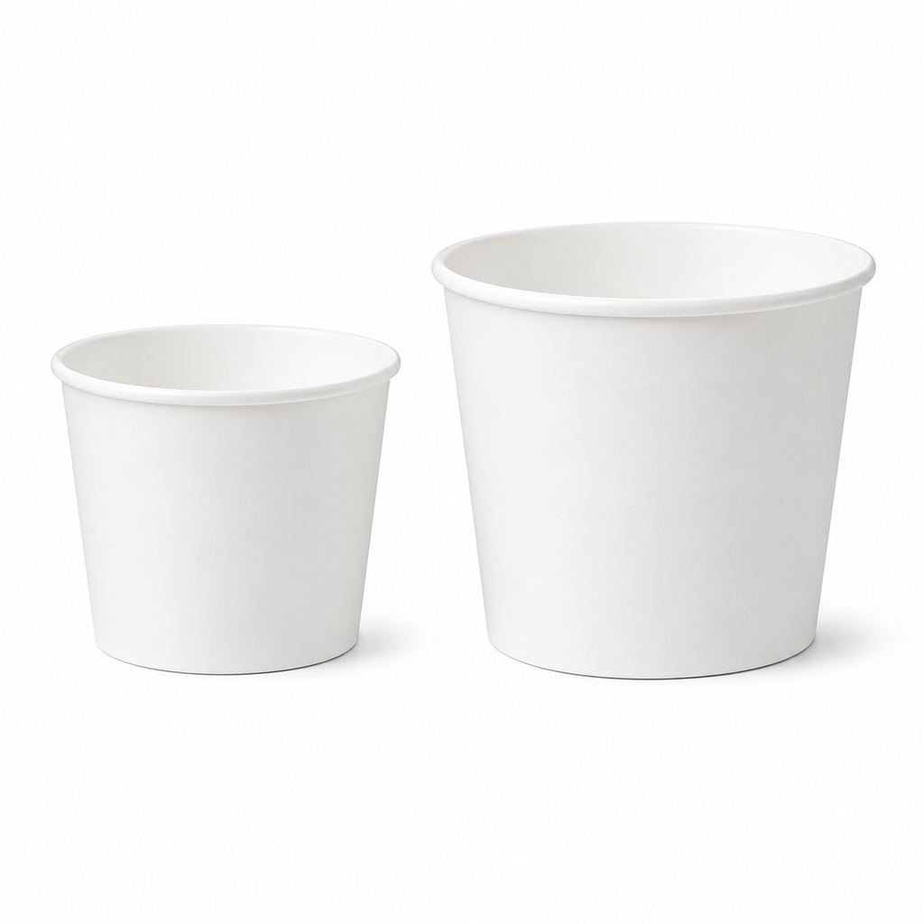 Pote contenedor de Polipapel blanco - medidas varias -