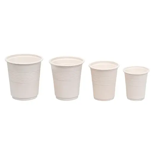 Vasos biodegradables fecula de maíz - medidas varias -