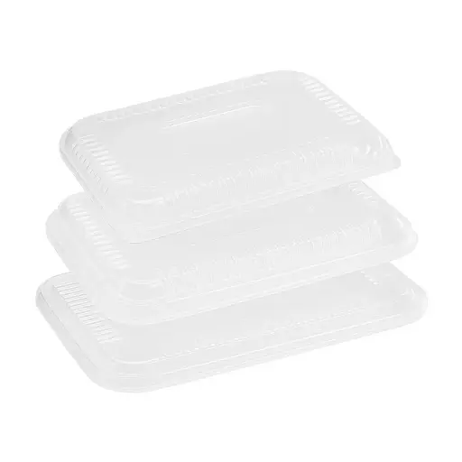 Tapas para bandejas plasticas descartables microondas banplast x100 u. - medidas varias -