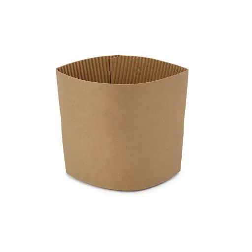 Collarin microcorrugado para vaso café polipapel x100 u.