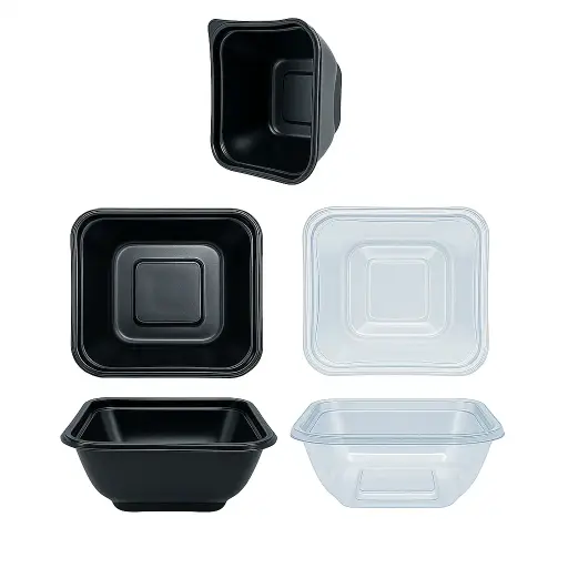 Ensaladera plastica descartable 900cc  - colores varios  -