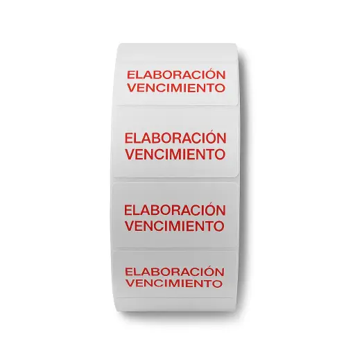 [ETPRECIO2LINE] Rollo etiquetas autoadhesivas elaboracion y vencimiento Motex