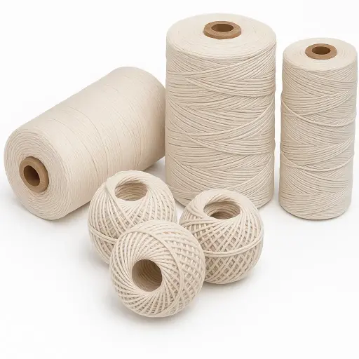 Hilo de algodon blanco