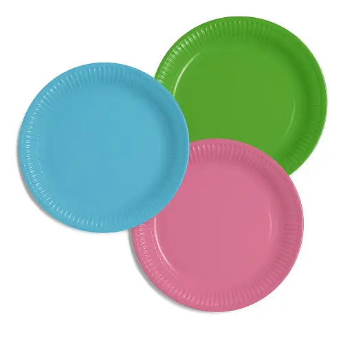 Plato polipapel  x10 u. - colores y medidas variados -