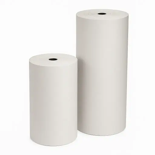 Papel diario blanco en bobina para envolver xkg - medidas varias -