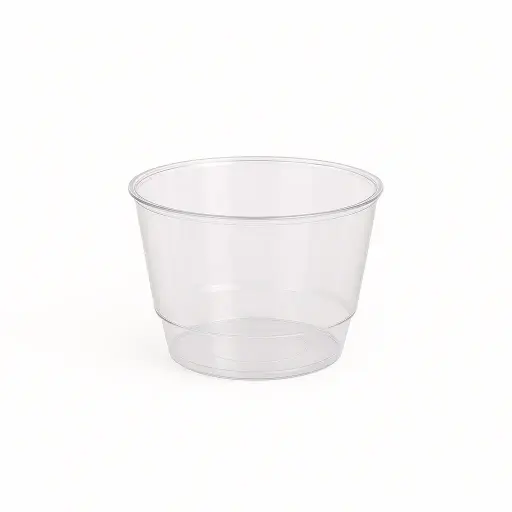 Potes vasos plasticos cristal ps 125cc