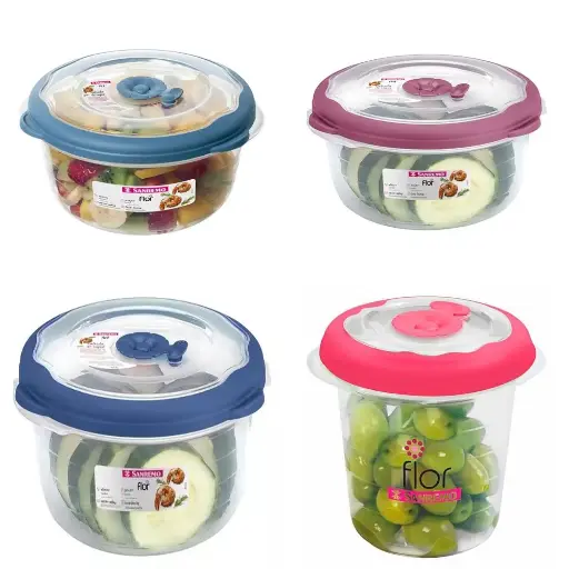 Contenedores herméticos Sanremo Flor redondos - medidas varias -