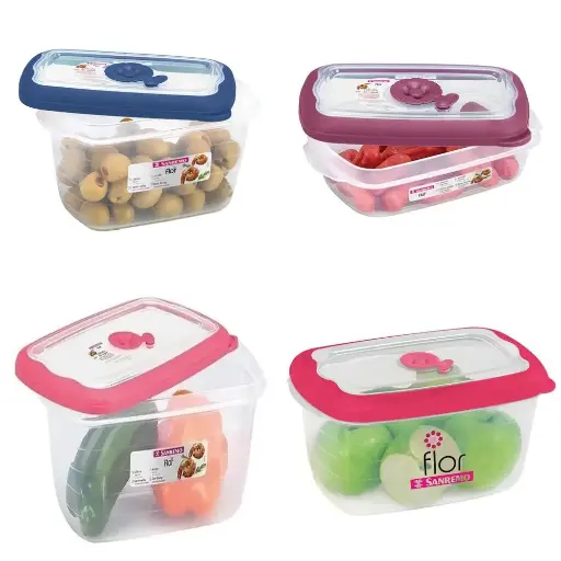 Contenedores herméticos Sanremo Flor rectangular - medidas varias -