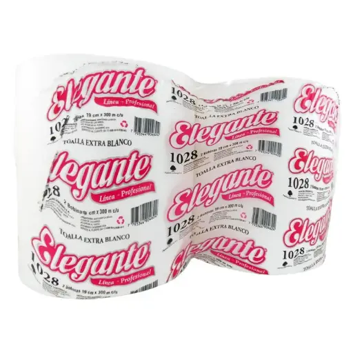 [TOI5002] Toallas de papel en rollo doble hoja elegante 20cmx300m (1028) x 2 unid