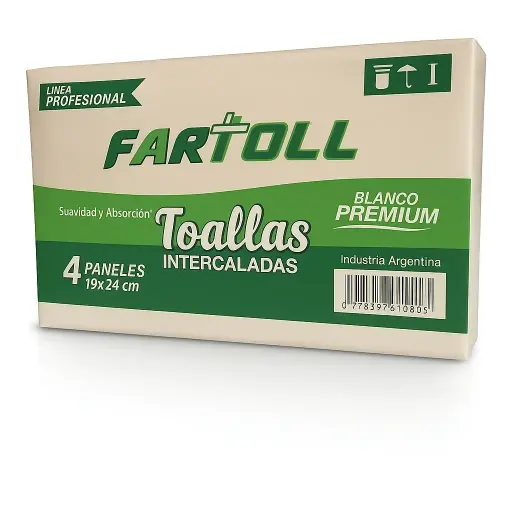 [TOI5020] Toalla intercalada blanca 4 pliegos x 1800gr