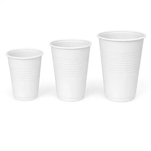 Vasos plasticos descartables blancos - medidas varias -