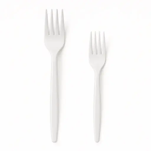 Tenedores plasticos blancos descartables tami x100 u. - medidas varias -