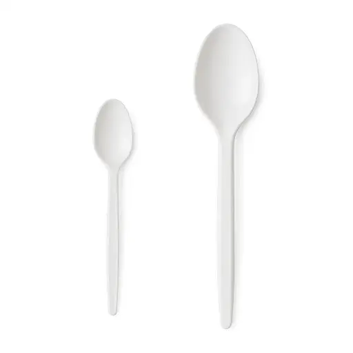 Cucharas plasticas blancas descartables tami x100 u. - medidas varias -